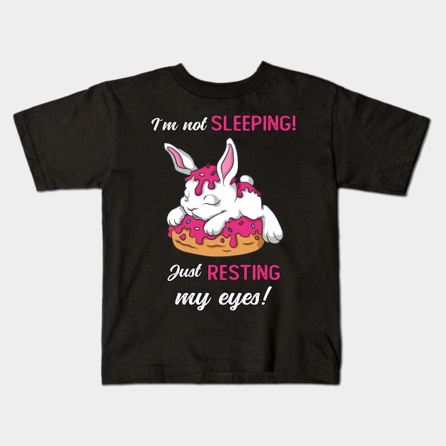 Cute Sleepy Bunny - Sleepytime Kids T-Shirt by Photomisak72